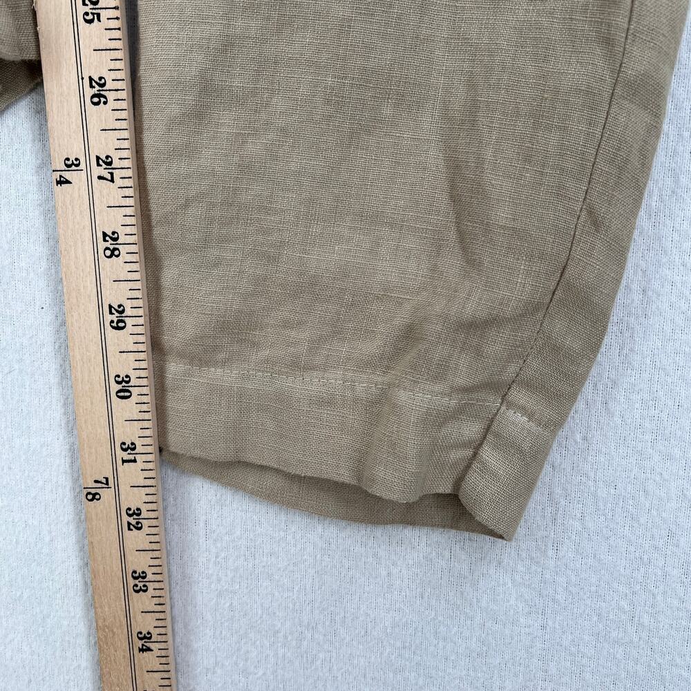 ENZA COSTA Linen Easy Pants Womens Medium Dark Clay Tan Pull On Drawstring NEW - Picture 14 of 14